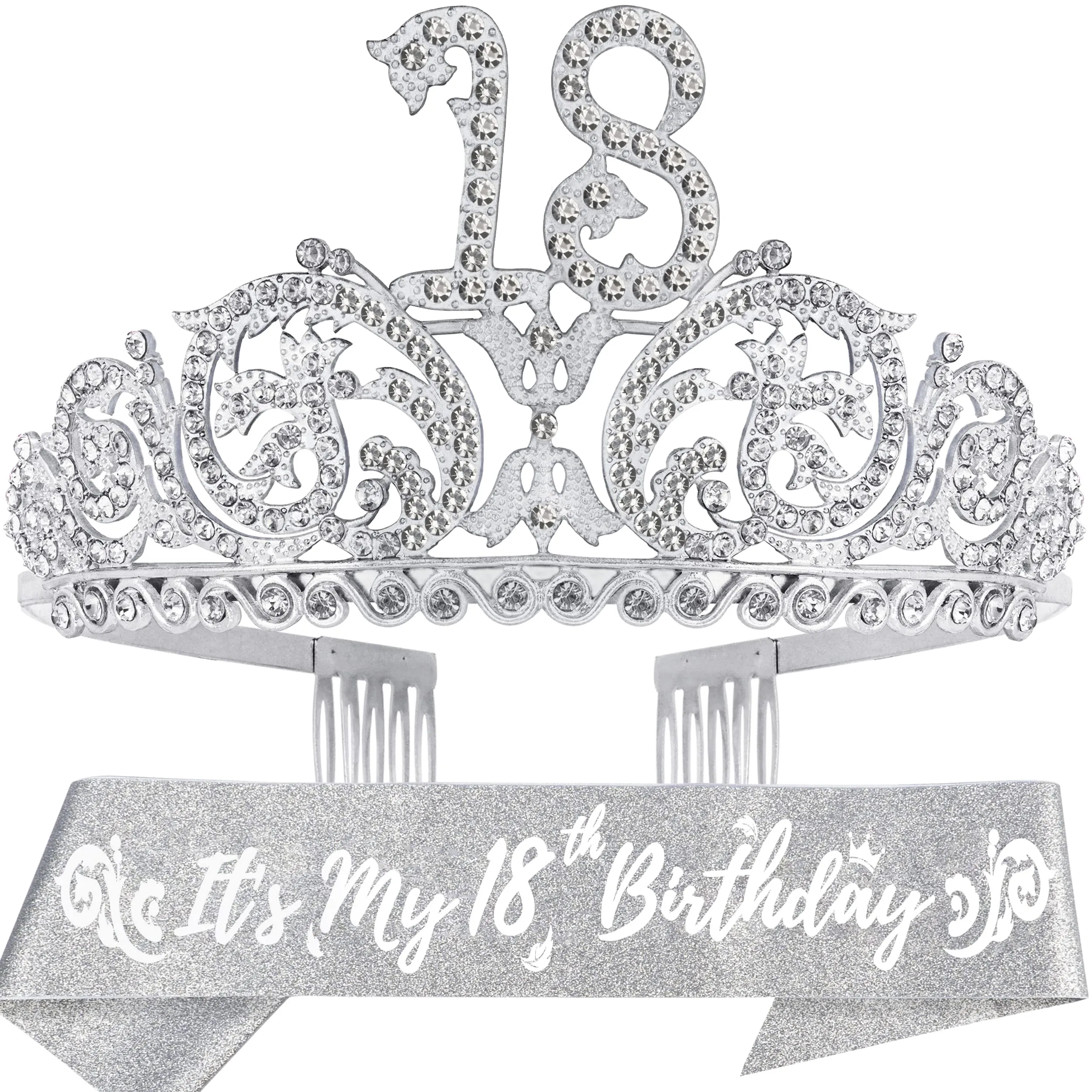 18th Birthday, 18th Birthday Gifts for Girls, 18th Birthday Tiara and Sash, 18th Birthday