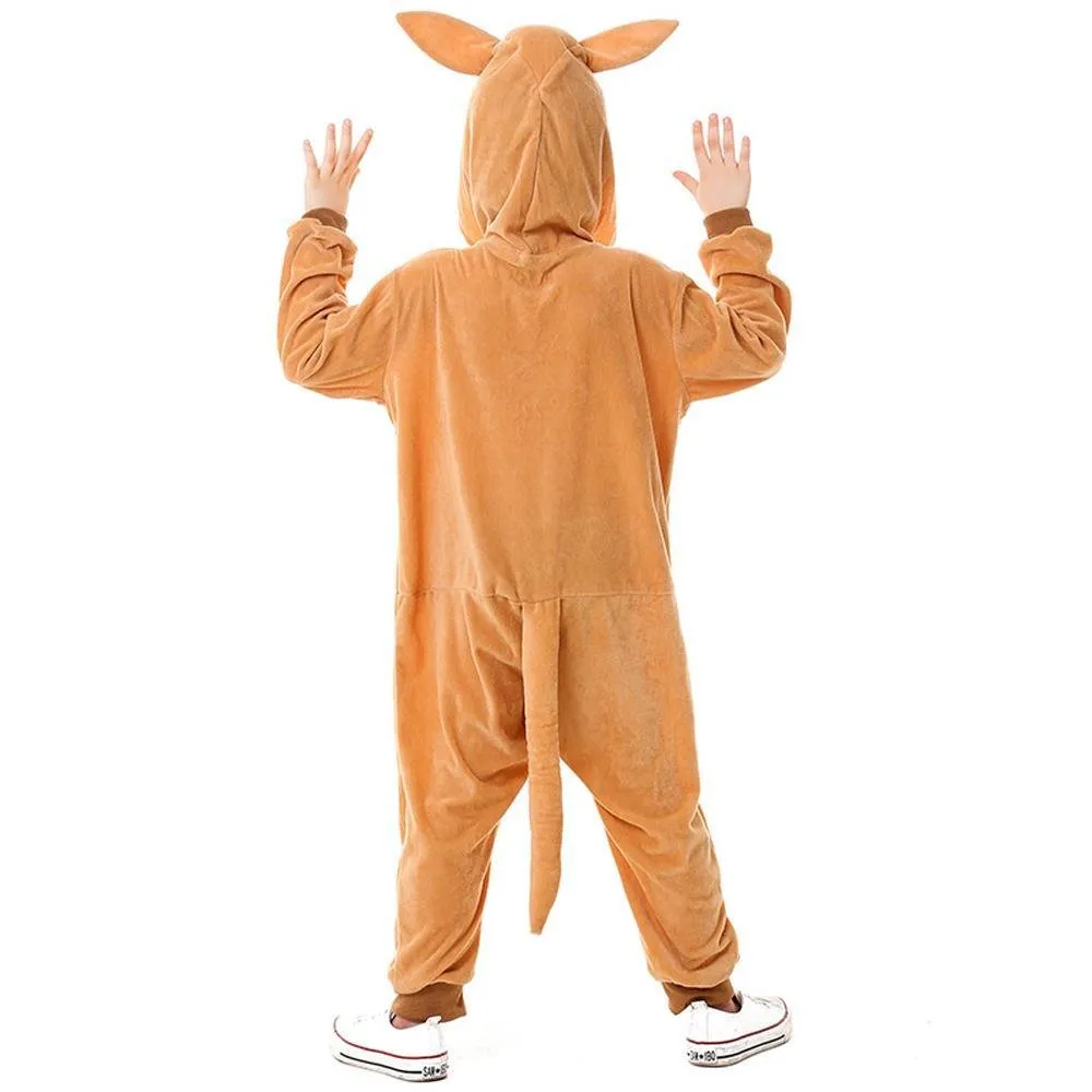 Animal kangaroo kids Kigurumi Pajamas Costume Onesies hooded jumpsuit