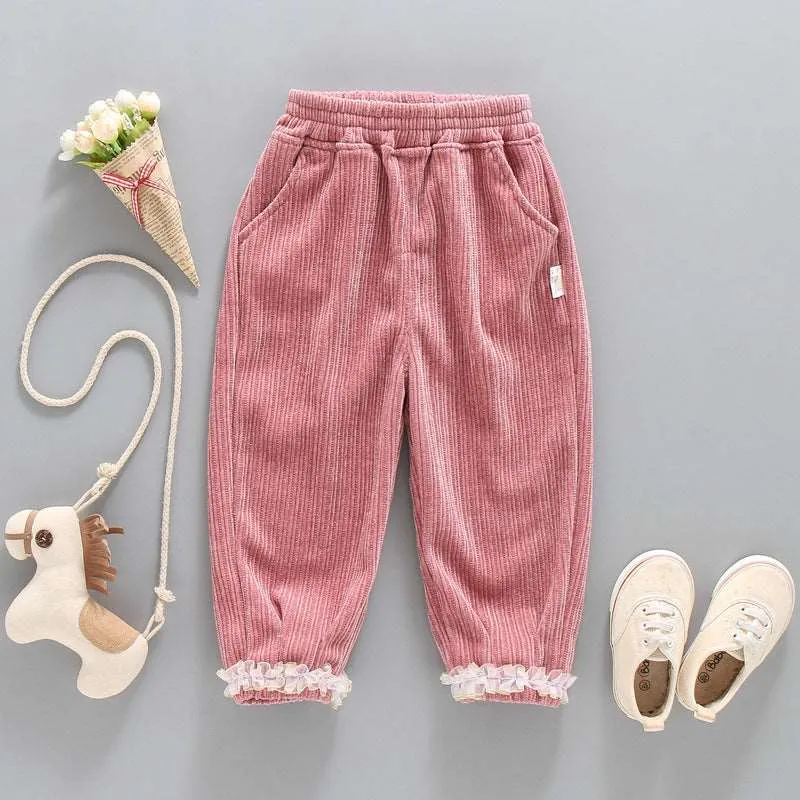 Baby Boys and Girls Solid Color Casual Pants