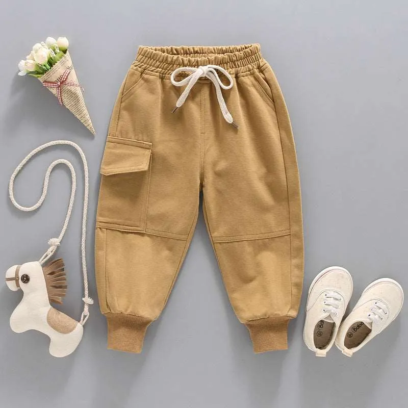 Baby Boys and Girls Solid Color Casual Pants