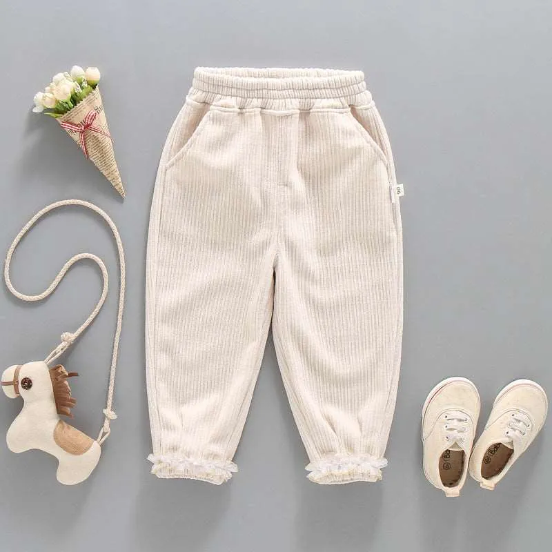 Baby Boys and Girls Solid Color Casual Pants