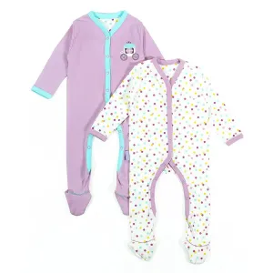 Baby Girl Comfy Knitted Sleep Suit - Unicorn ( Pack of 2)