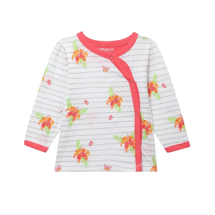 Baby Girl Floral Print Full Sleeve Bambino Set