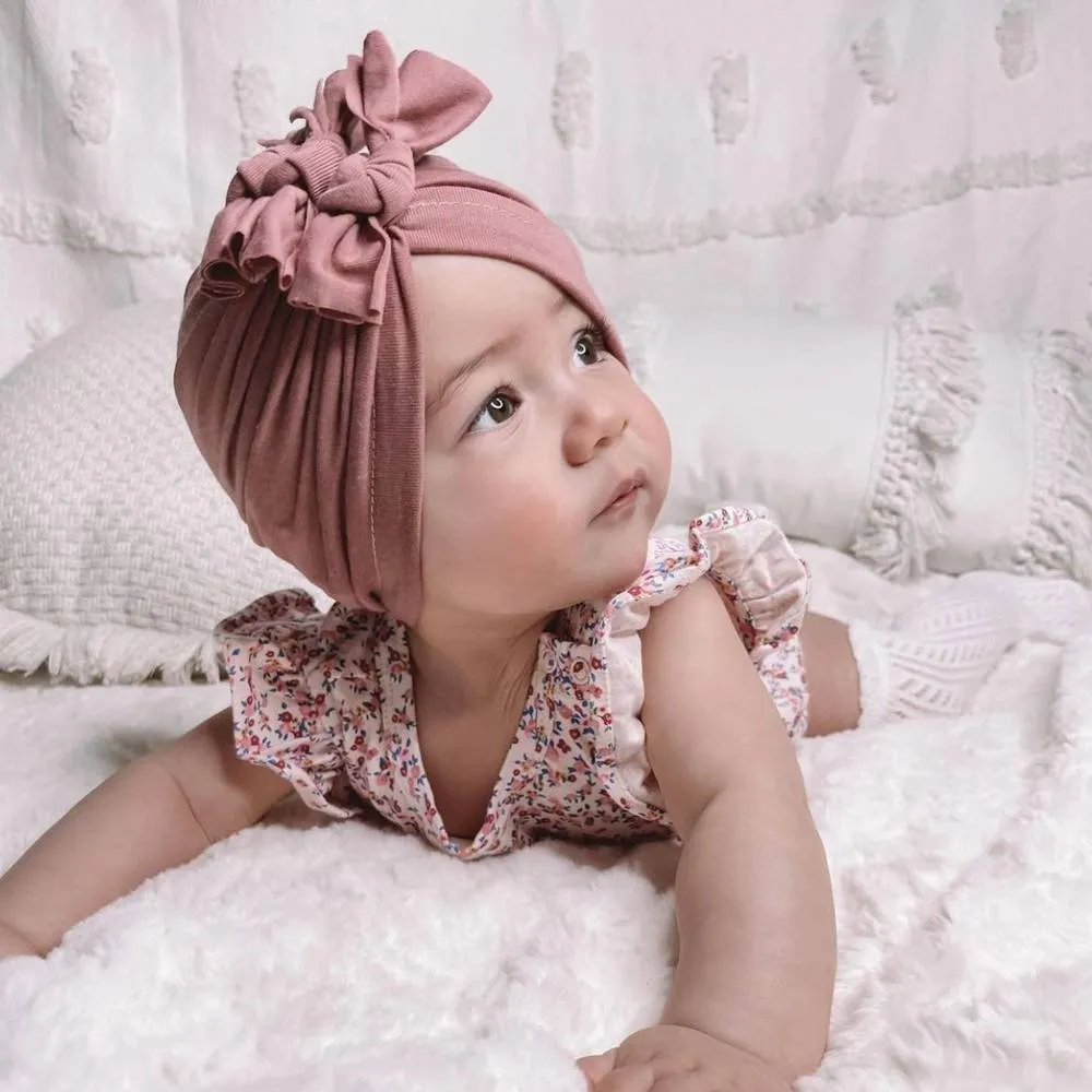 Baby Triple Knot Turban — Blush