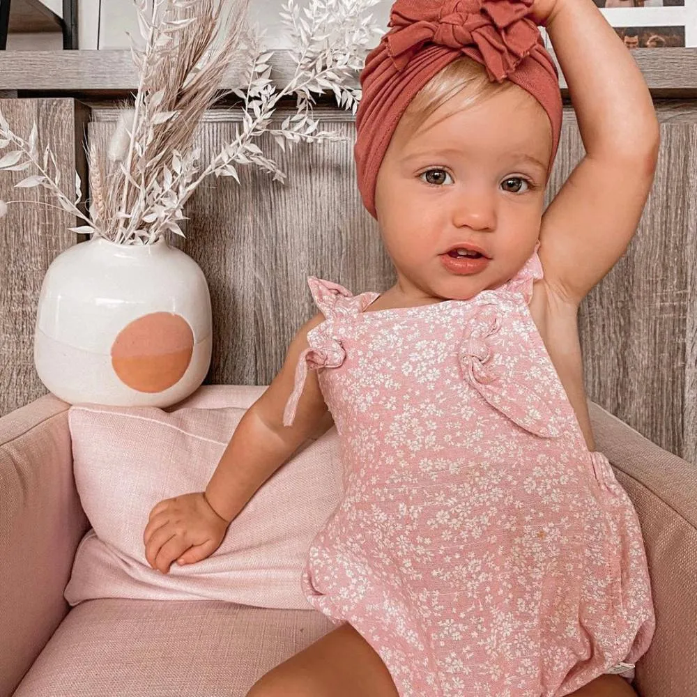 Baby Triple Knot Turban — Blush