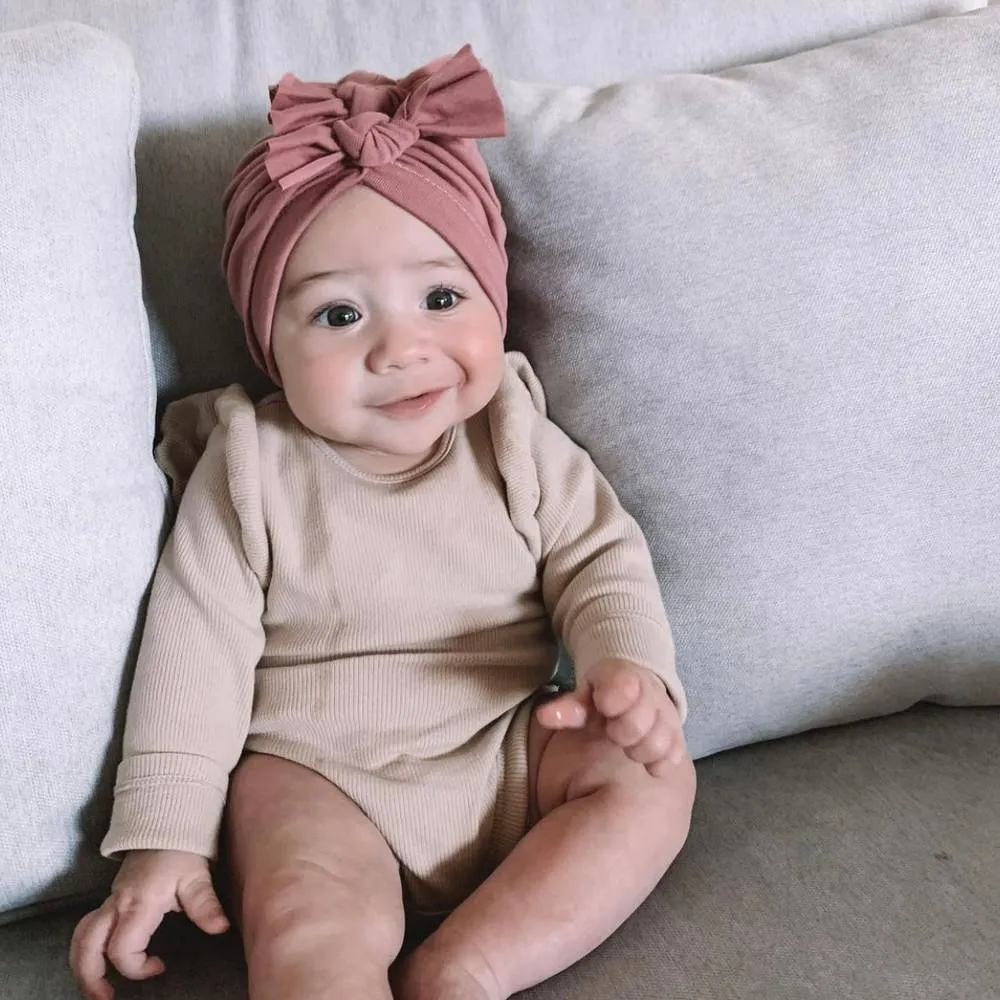 Baby Triple Knot Turban — Blush