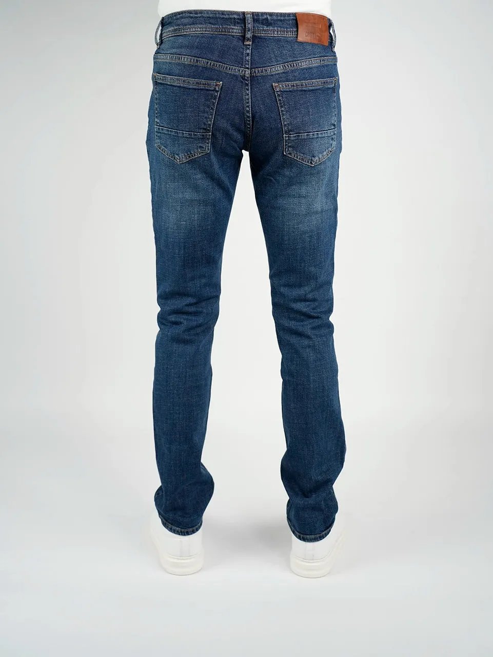 Blue Slim Straight Jeans