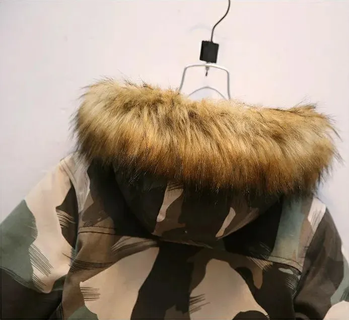 Boy Foreign-style Baby Winter Camouflage Padded Jacket