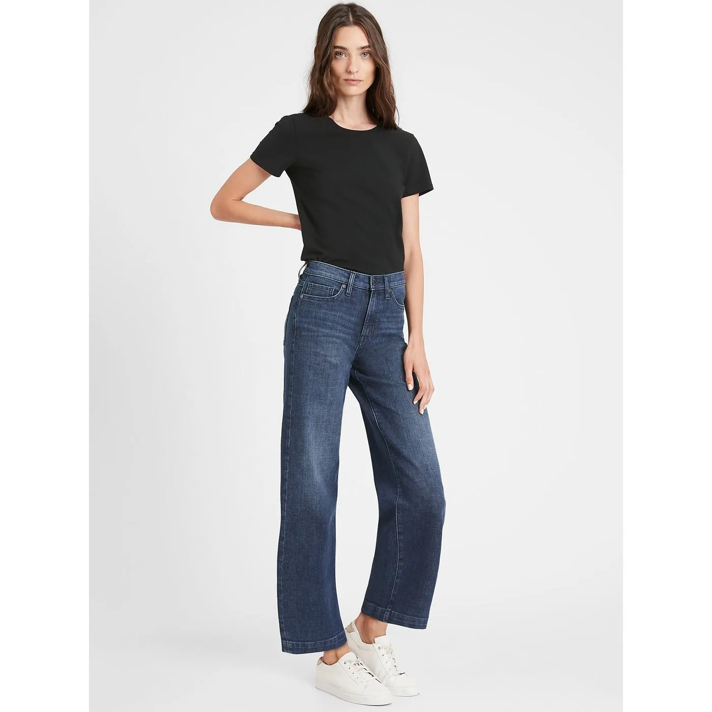 BR Wide Leg Cropped Jeans