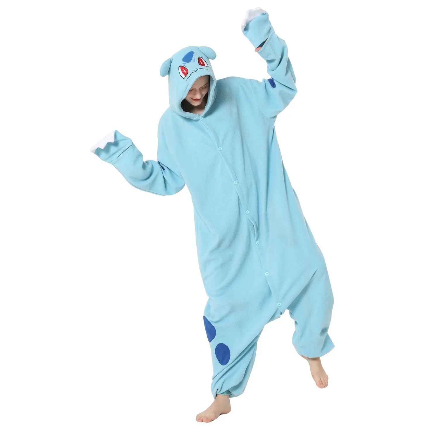 Bulbasaur Kigurumi Onesies Anime Pokemon Pajamas Pyjamas Halloween Costume