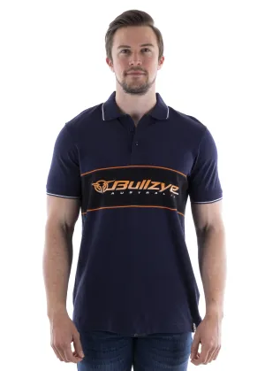 Bullzye Mens Transit Short Sleeve Polo - Navy - B2S1500192