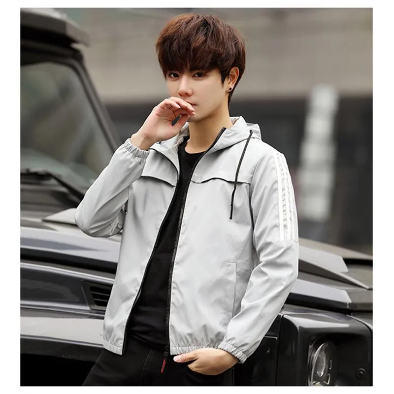 Casual Loose Fit Versatile Trendy Raincoat Hooded Jacket