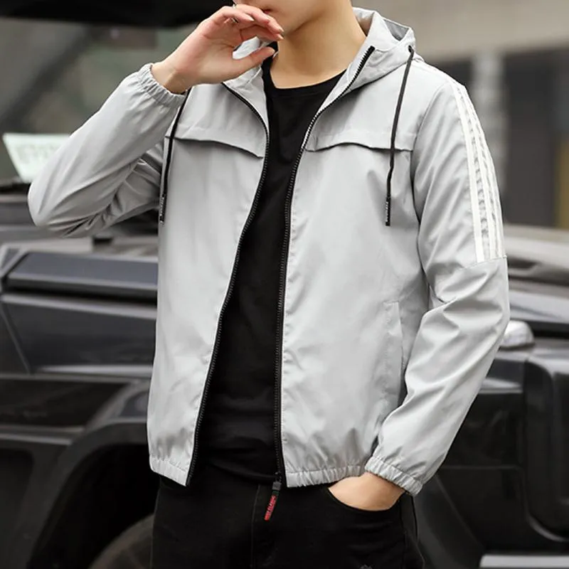 Casual Loose Fit Versatile Trendy Raincoat Hooded Jacket