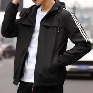 Casual Loose Fit Versatile Trendy Raincoat Hooded Jacket