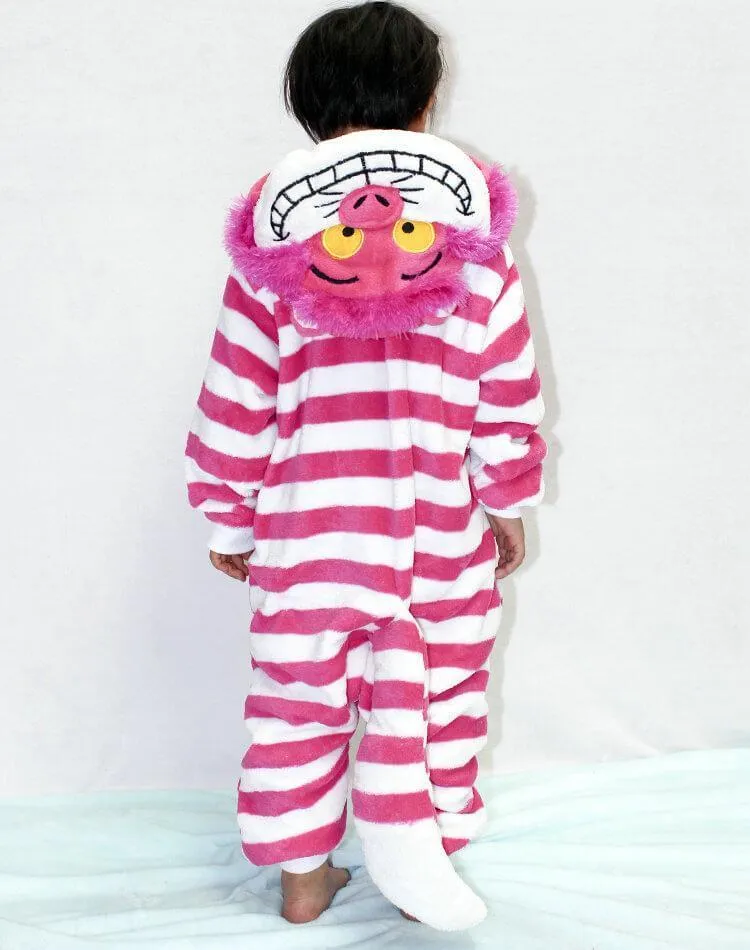 Cheshire Cat Kids Onesies Hoodie Pajamas Kigurumi Costume