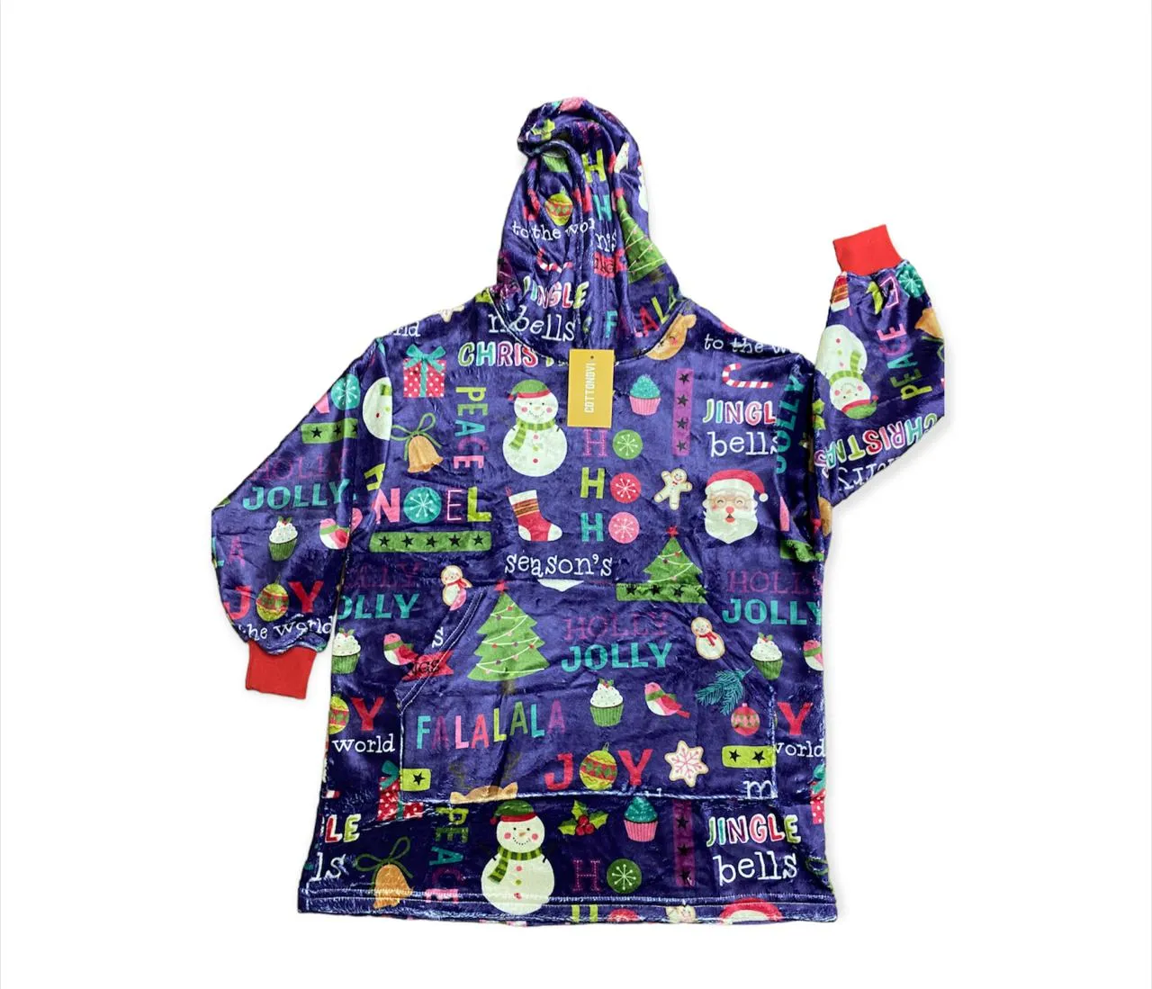 Christmas Jingle bells kids fleece snuddie