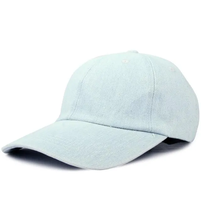 Denim Baseball Cap Snapback Hats Women Casual Hat Jeans Cap