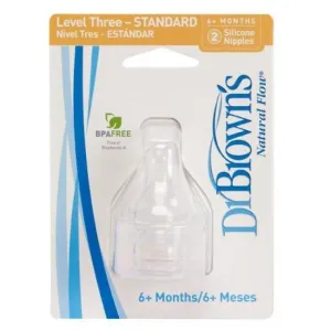 Dr Browns Narrow Neck Bottle Level 3 Teats 2Pk