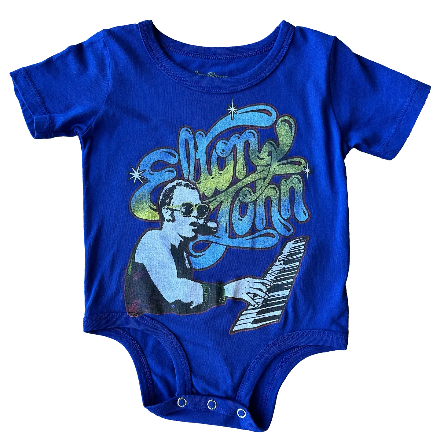 Elton John Blue Organic Onesie