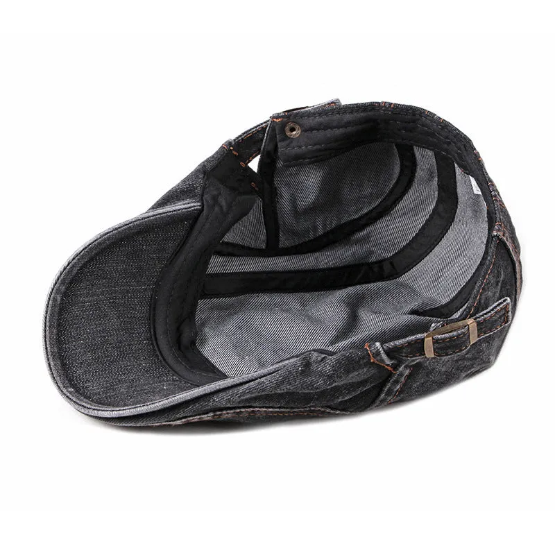 Fashion Wash Denim Beret Men