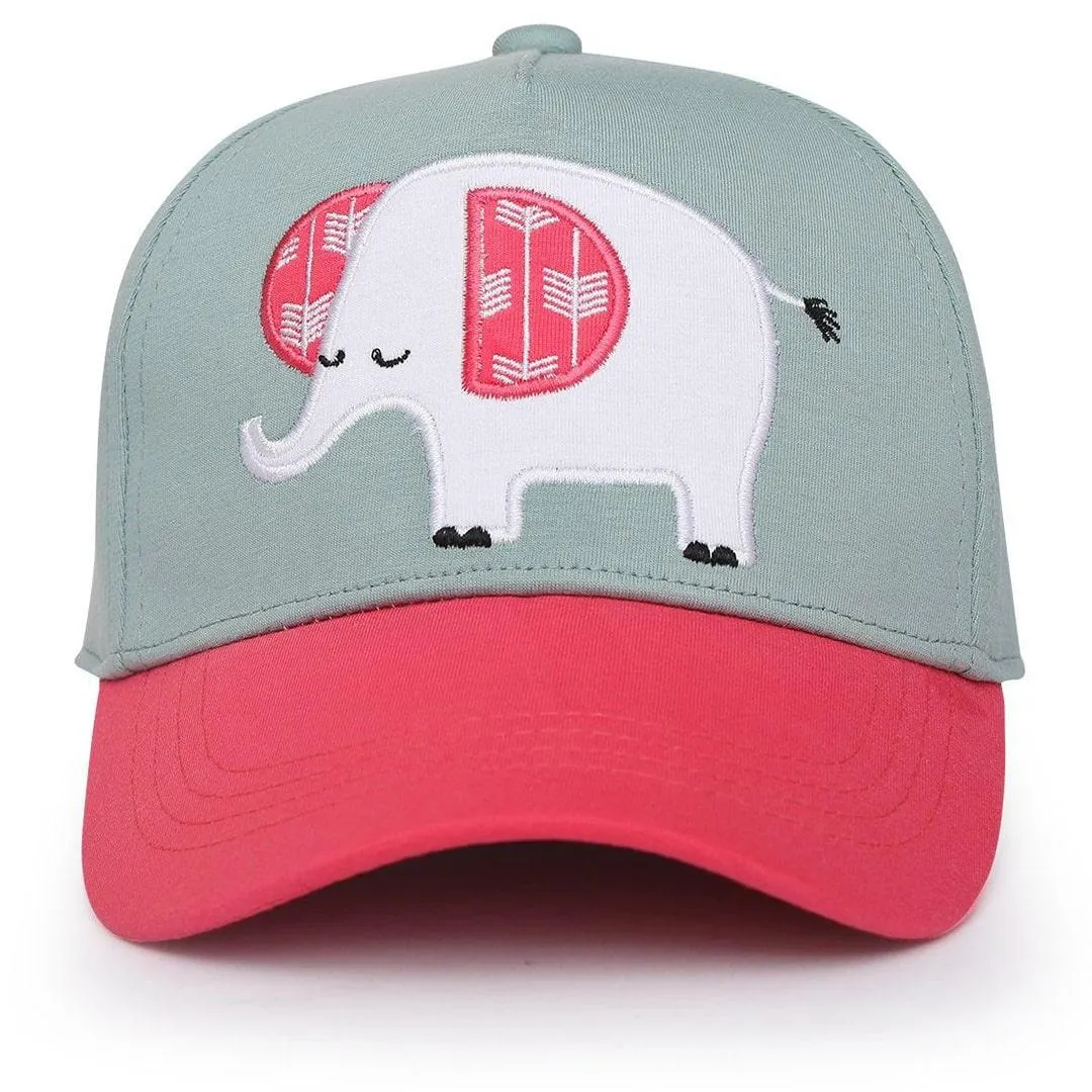 FlapJack Kids Girl UPF50  Ball Cap - Elephant