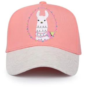 FlapJack Kids Girl UPF50  Ball Cap - Llama