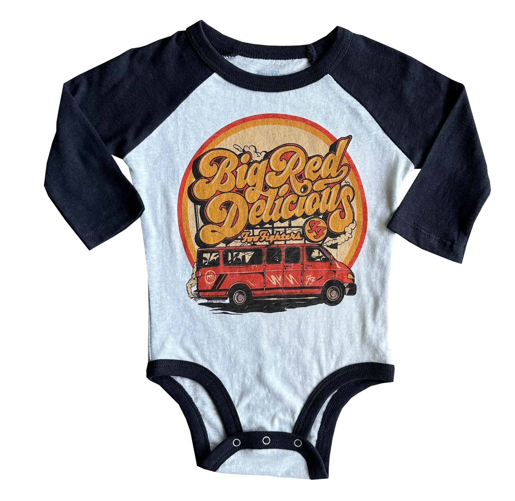 Foo Fighters Big Red Delicious Raglan Onesie