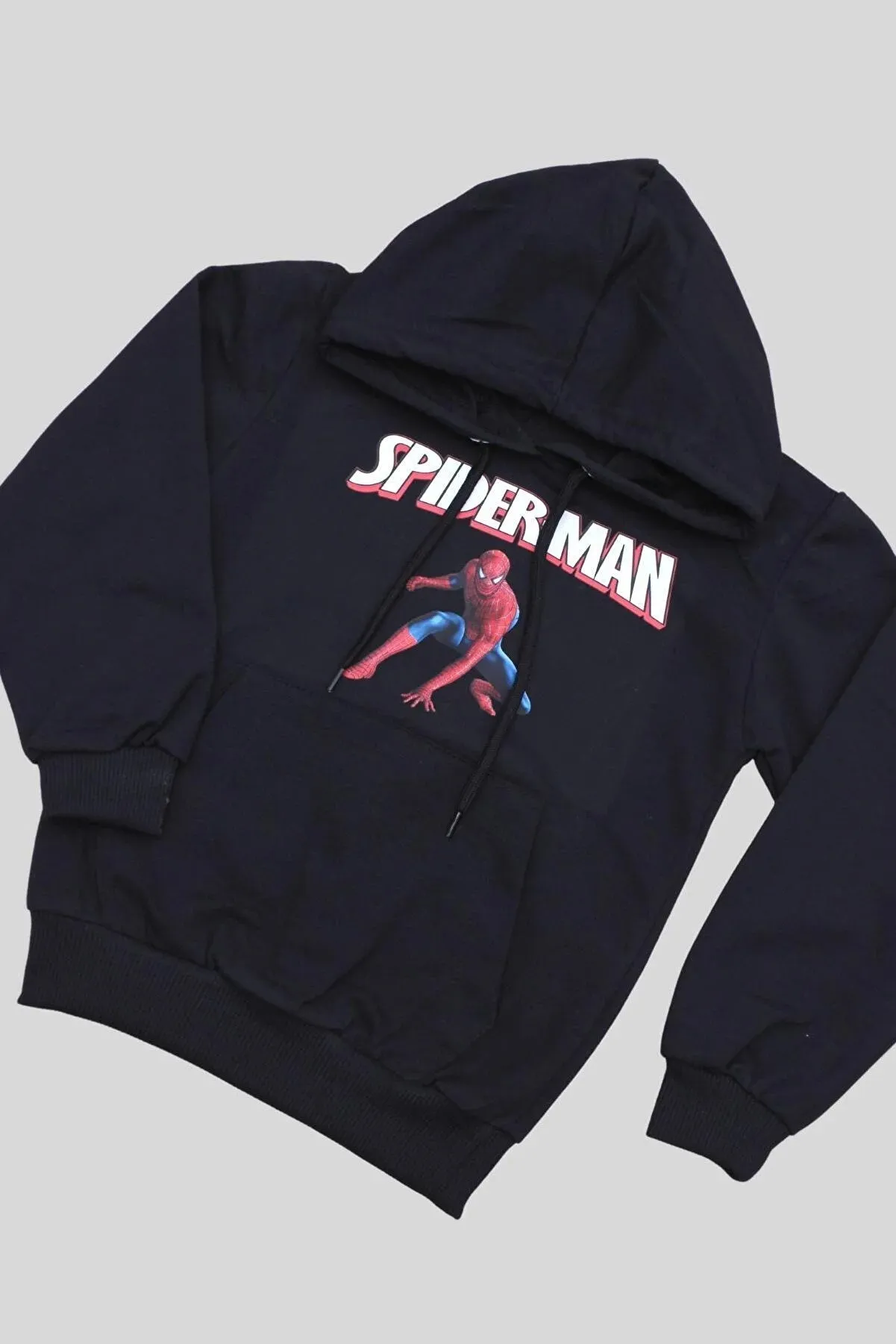 Fyk Kids Boy's Black Spiderman Printed Tracksuit