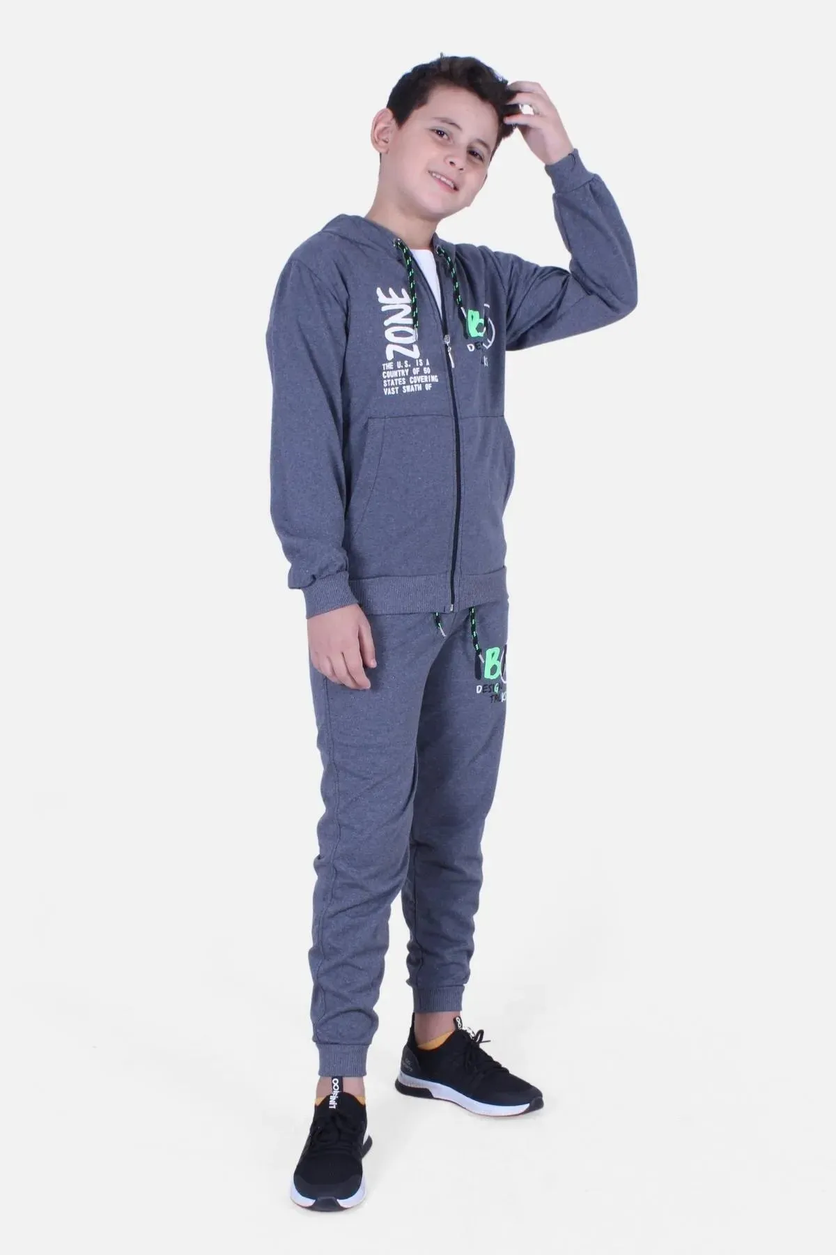 Fyk Kids Boy's Smoked Hooded Zone Tracksuit