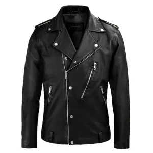 Genuine Best Style Beast Black Fashion Biker Leather Motorcycle Jacket