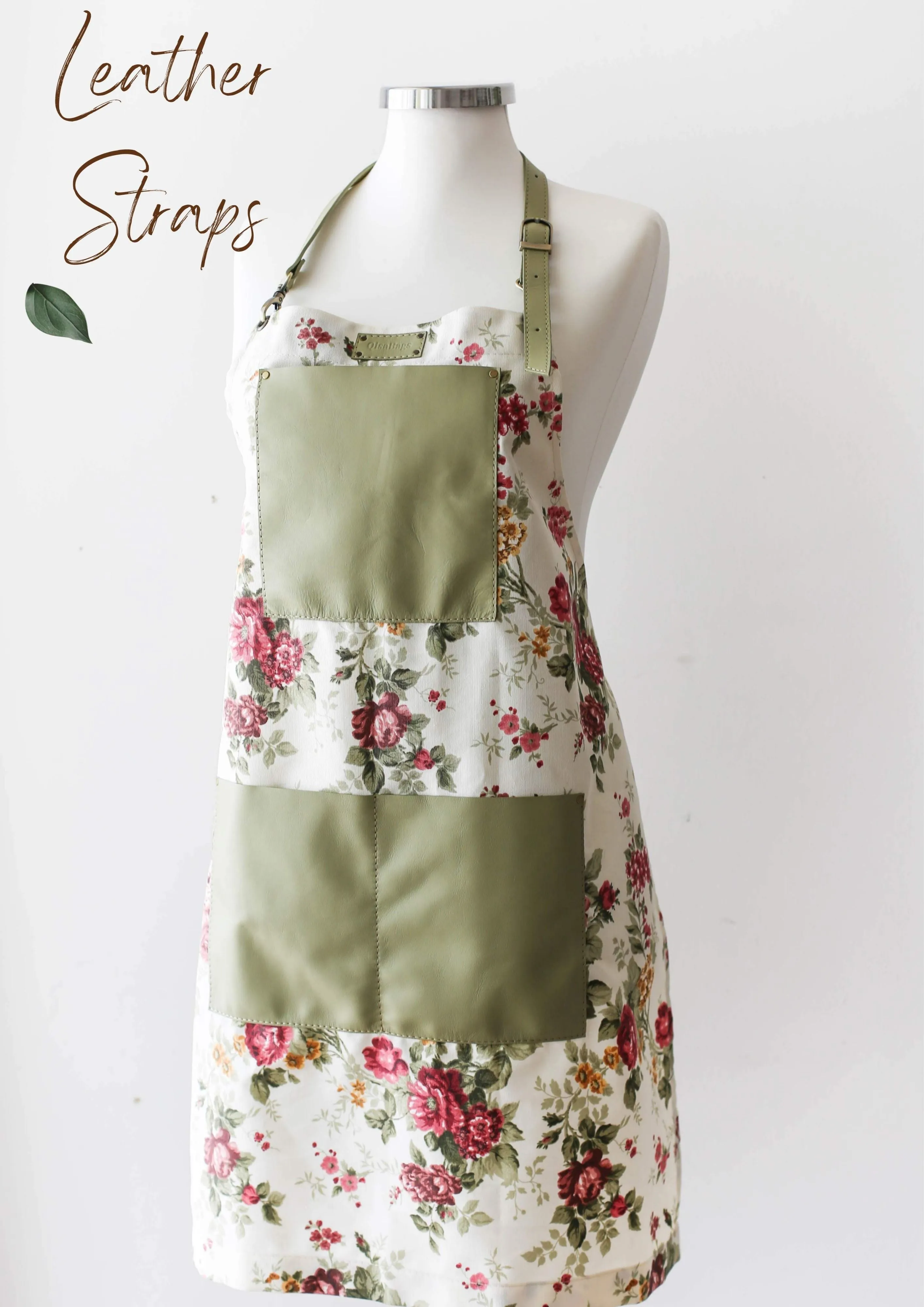 Green Canvas Leather Apron