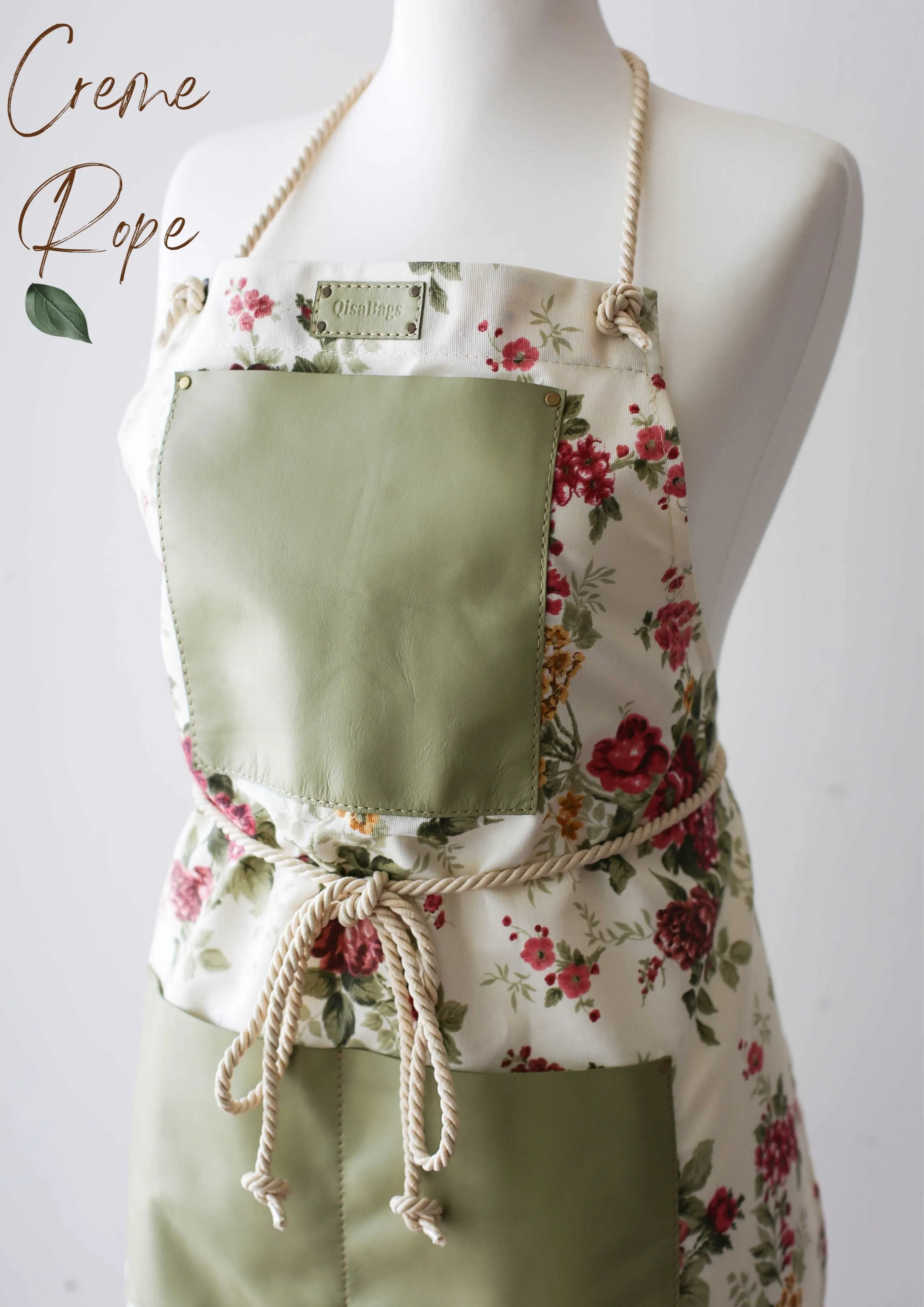 Green Canvas Leather Apron