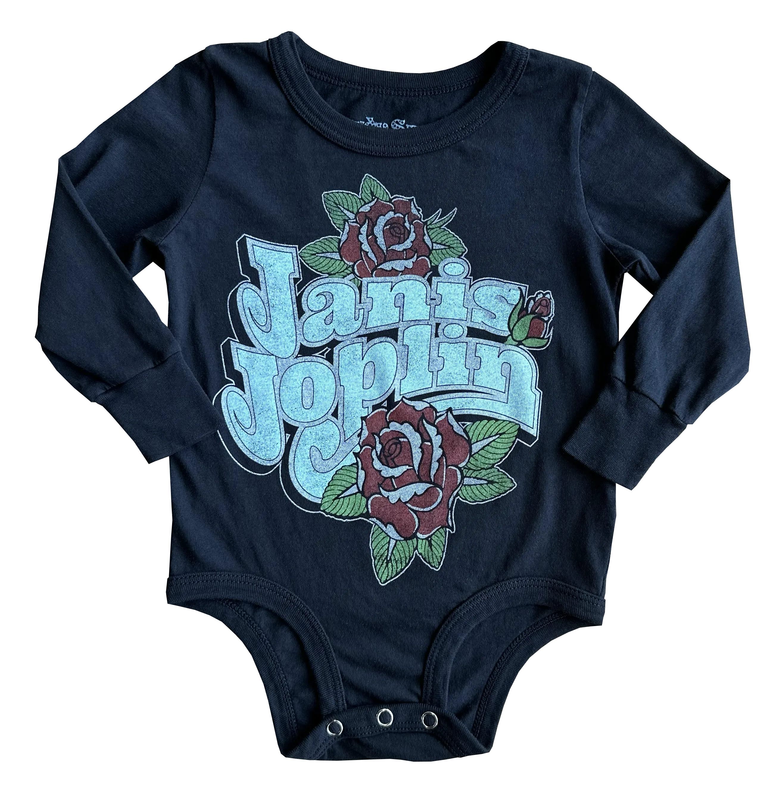 Janis Joplin Rose Long Sleeve Onesie