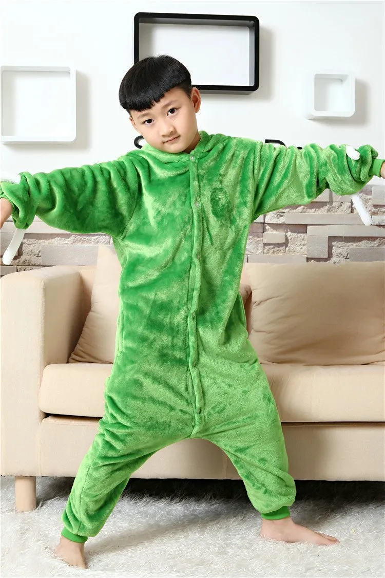 Kid Monster Inc Mike Wazowski Kigurumi Pajamas costume Onesie