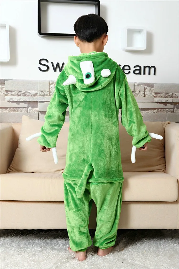 Kid Monster Inc Mike Wazowski Kigurumi Pajamas costume Onesie