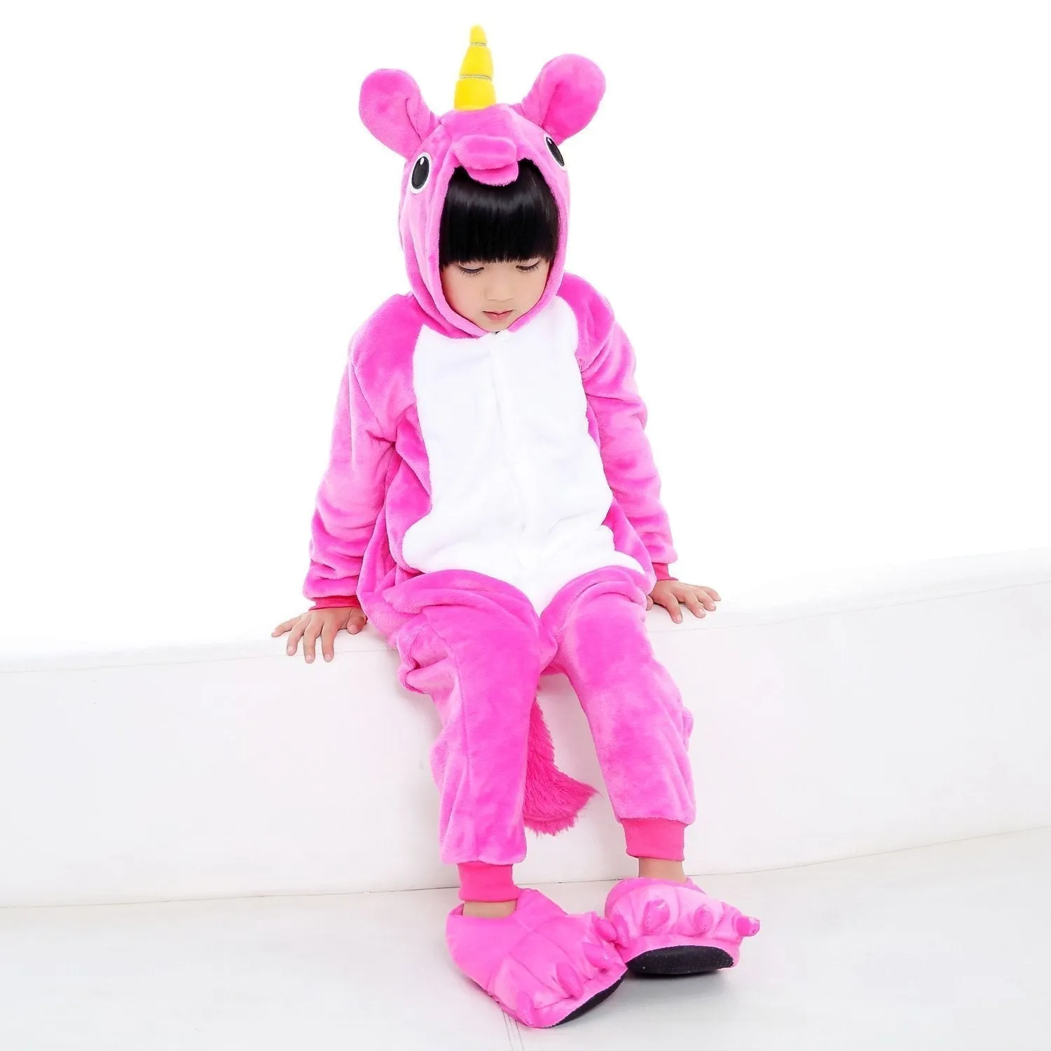 Kid Unicorn Pegasus Onesie Pajamas Kigurumi Hoodie Sleepwear