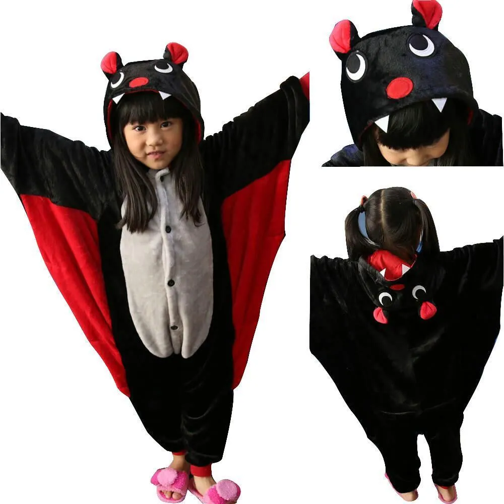 Kids Animal Bat Onesies Hoodie Kigurumi Costume Pajamas