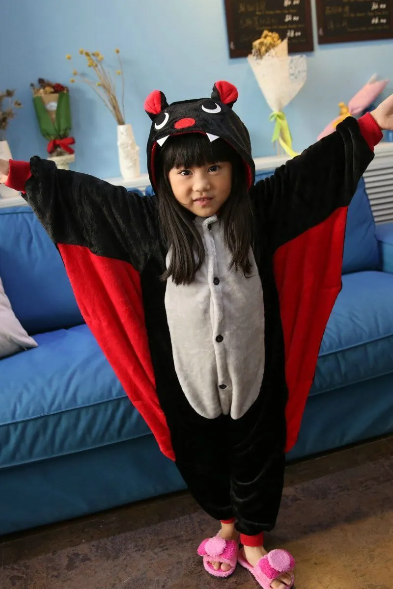 Kids Animal Bat Onesies Hoodie Kigurumi Costume Pajamas