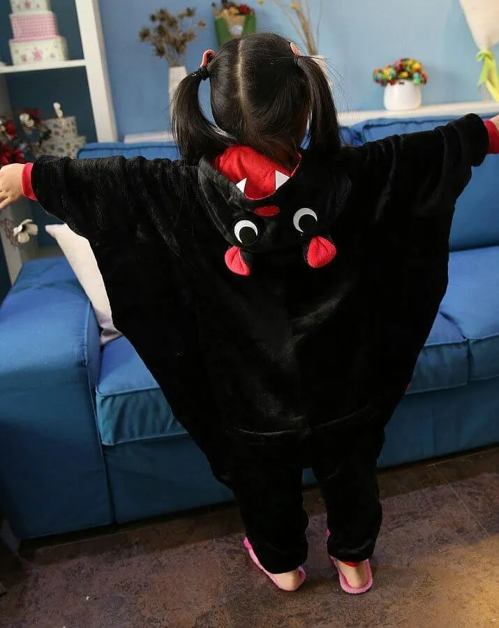 Kids Animal Bat Onesies Hoodie Kigurumi Costume Pajamas