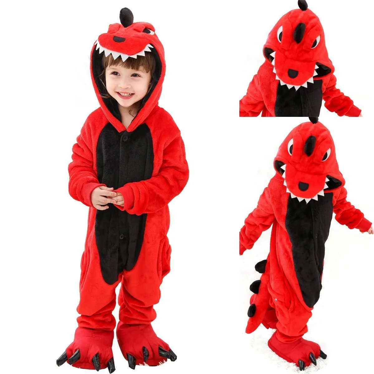 Kids Dinosaur Short Sleeves Animal Kigurumi Onesies Pajamas