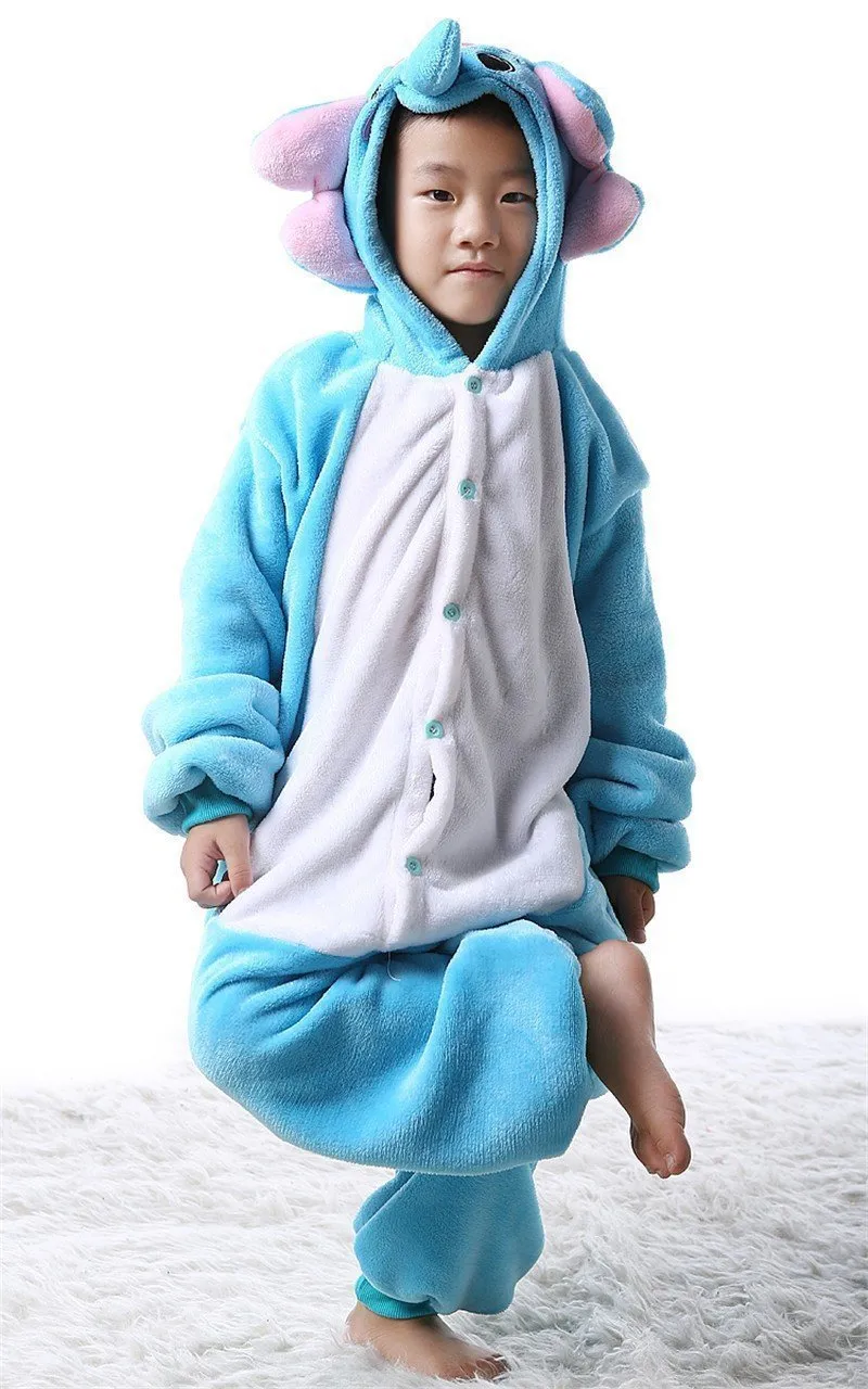 Kids Elephant Dumbo Onesies Hoodie Pajamas Kigurumi Costume