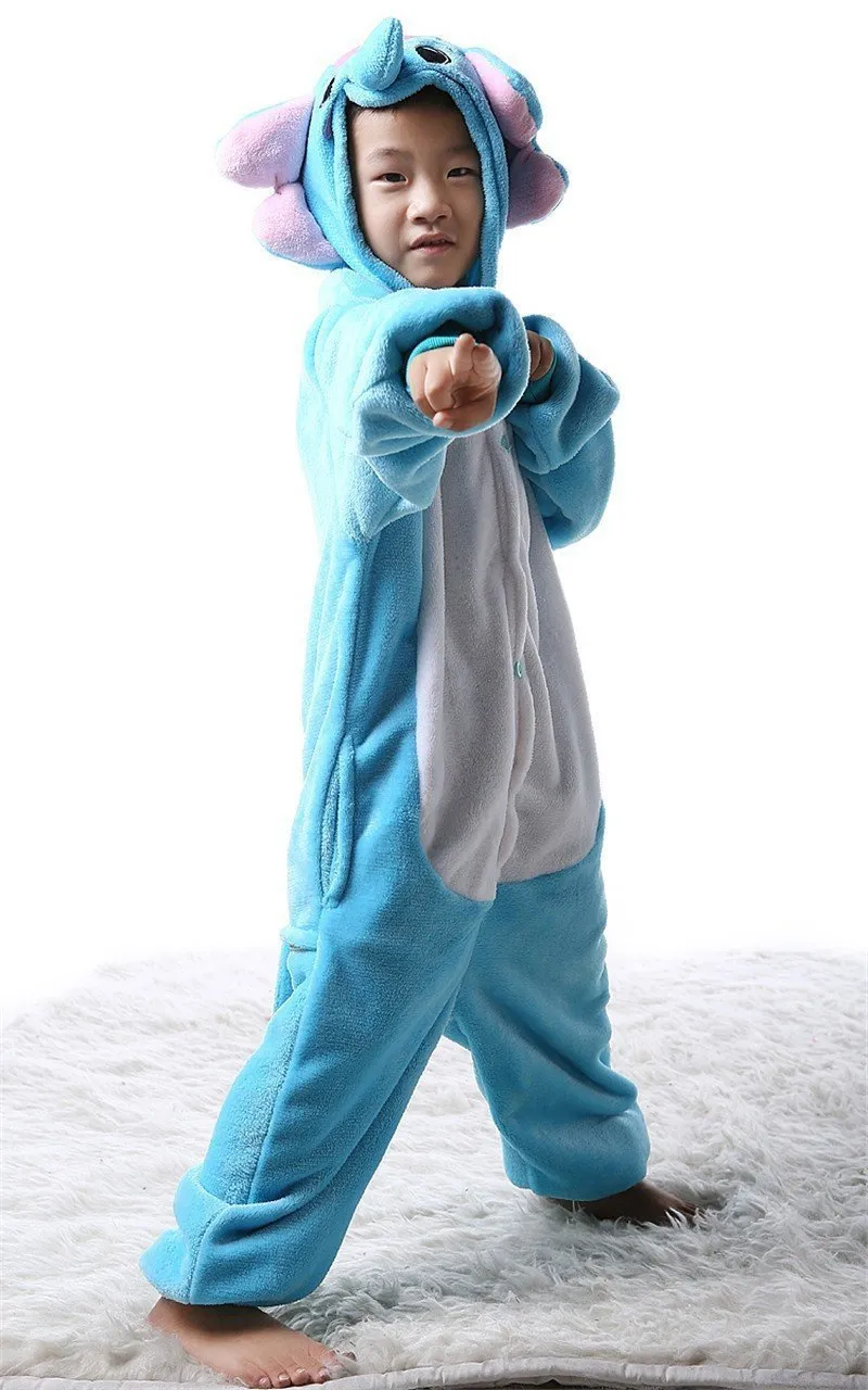 Kids Elephant Dumbo Onesies Hoodie Pajamas Kigurumi Costume