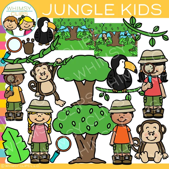 Kids Jungle Clip Art