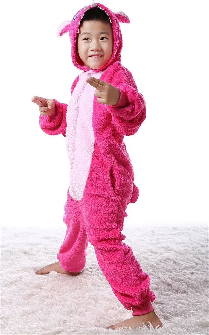 Kids Onesies Hoodie Stitch Animal Pajamas Kigurumi Costume