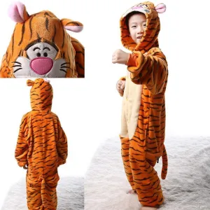 Kids Onesies Hoodie Tigger Animal Pajamas Kigurumi Costume