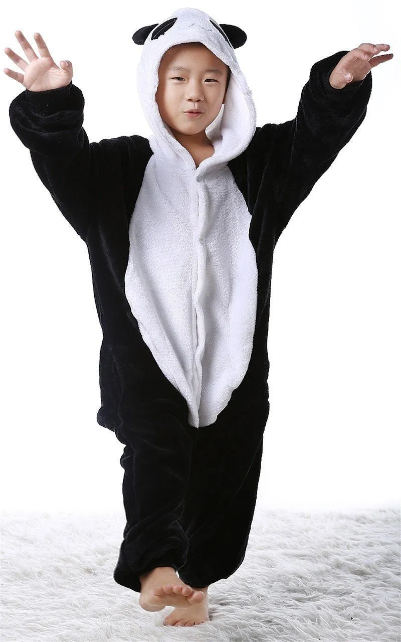 Kids Onesies Panda Animal Kigurumi Pajamas Costume Hoodie