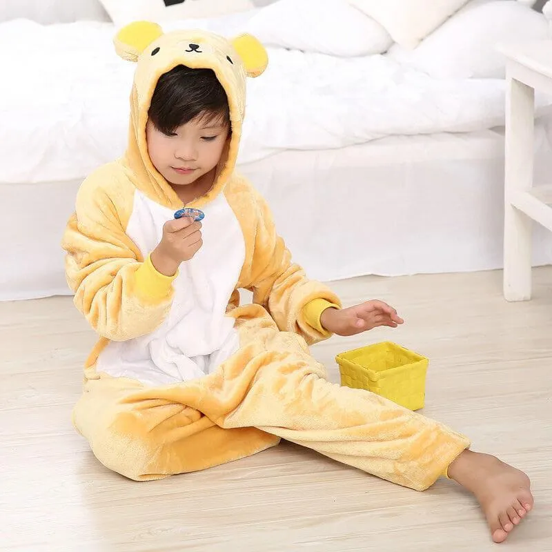 Kids Onesies Rilakkuma Bear Pajamas Animal Costume Kigurumi