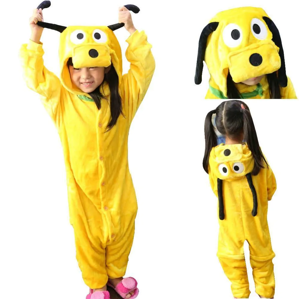 Kids Pluto Dog Onesies Kigurumi Hoodie Animal Pyjama Costume