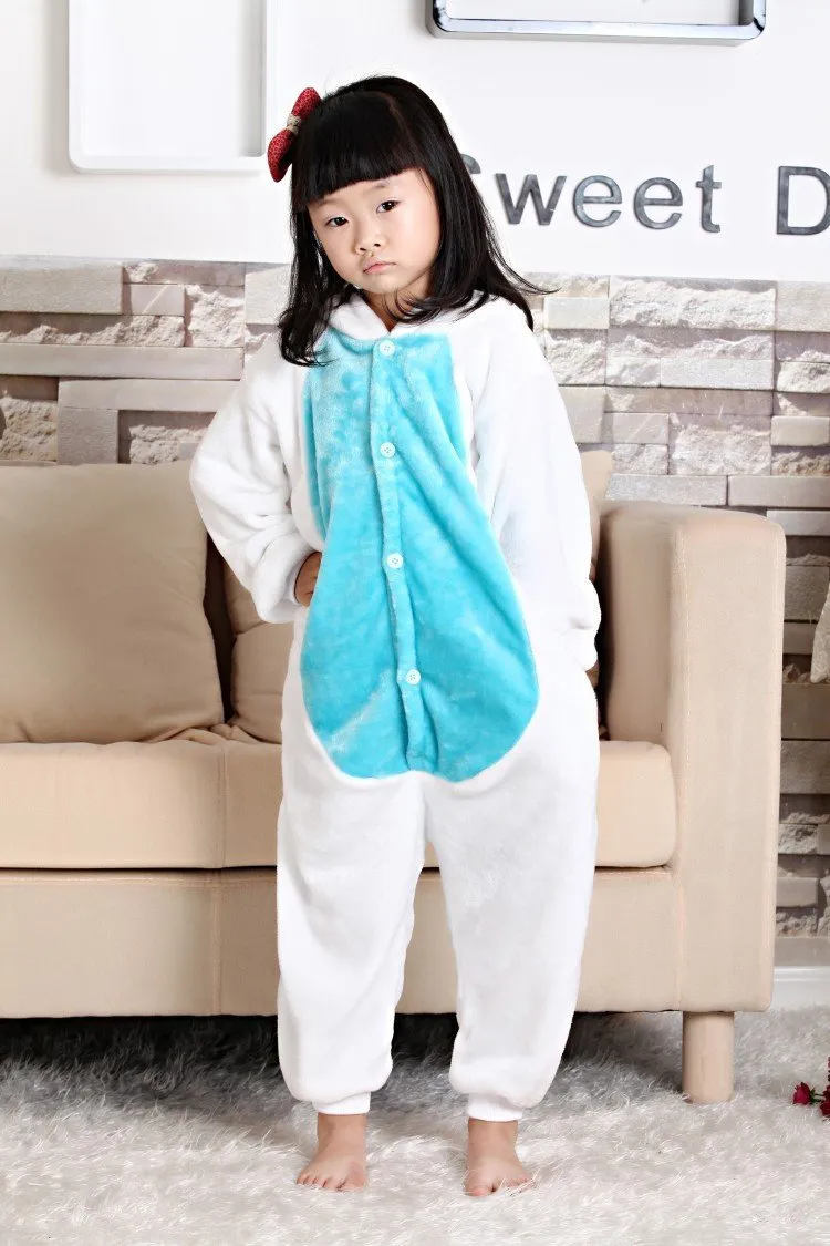 Kids Rabbit Bunny Onesies Pajamas Flannel Kigurumi Easter Costume