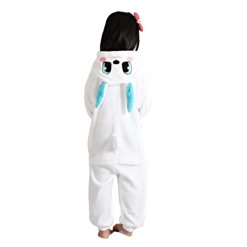 Kids Rabbit Bunny Onesies Pajamas Flannel Kigurumi Easter Costume